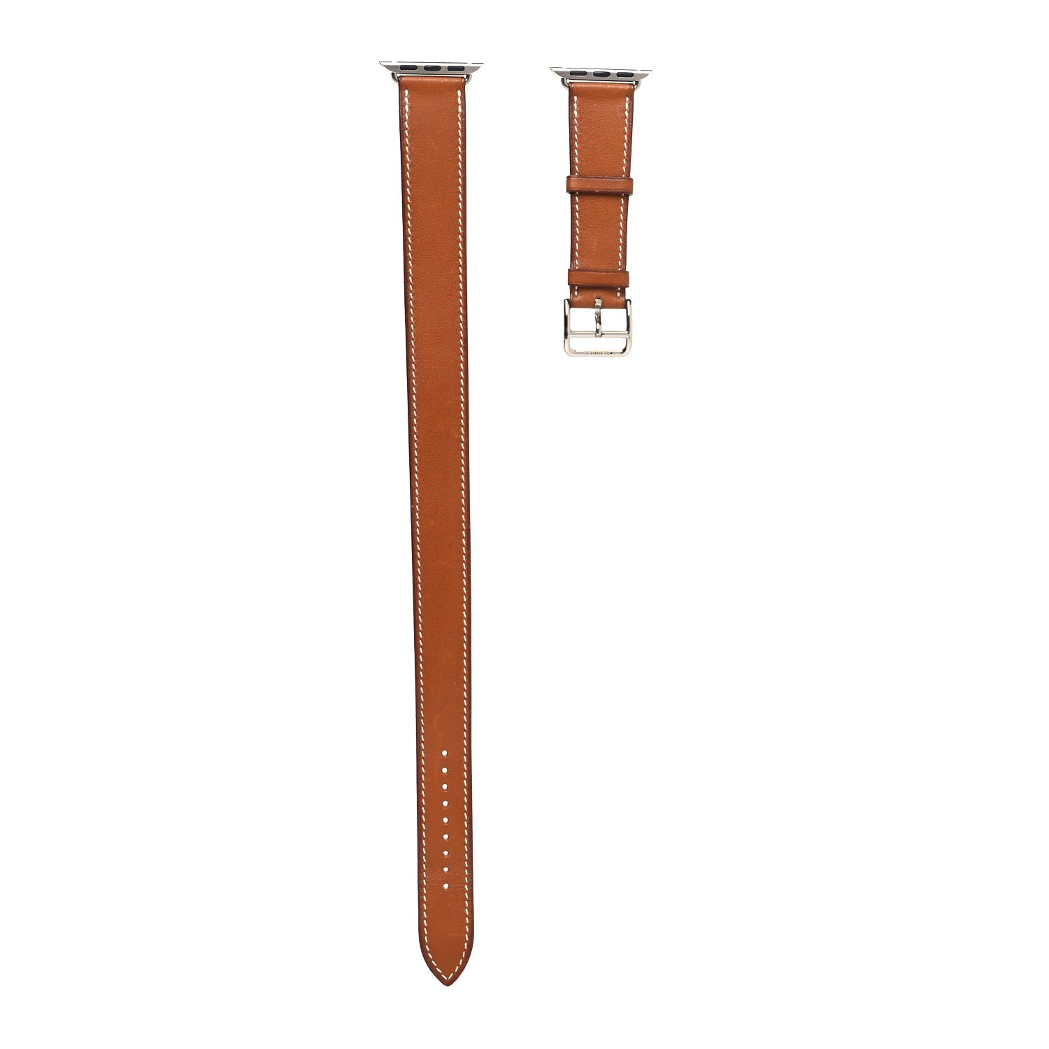 Hermes Barenia 38mm Apple Watch Double Tour Band Fauve 1 of 6