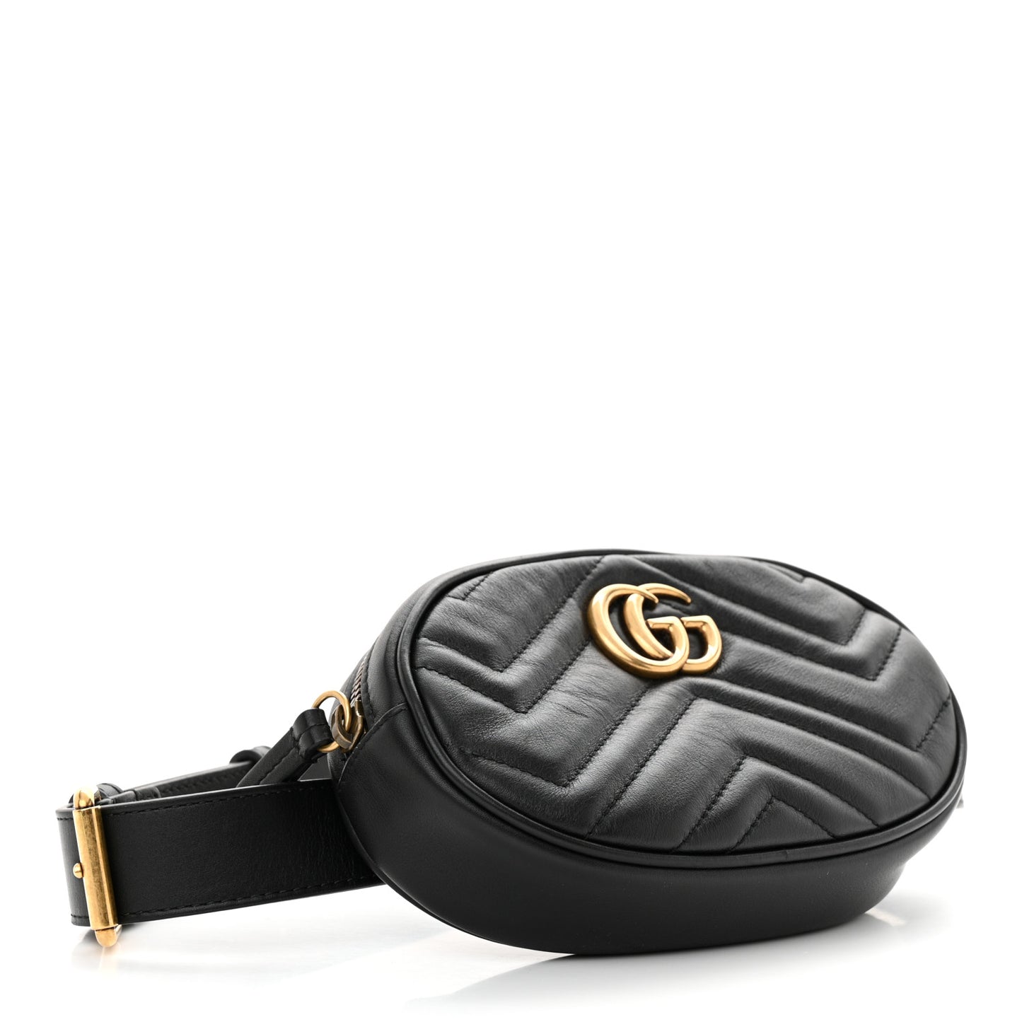 Calfskin Matelasse GG Marmont Belt Bag 85 34 Black