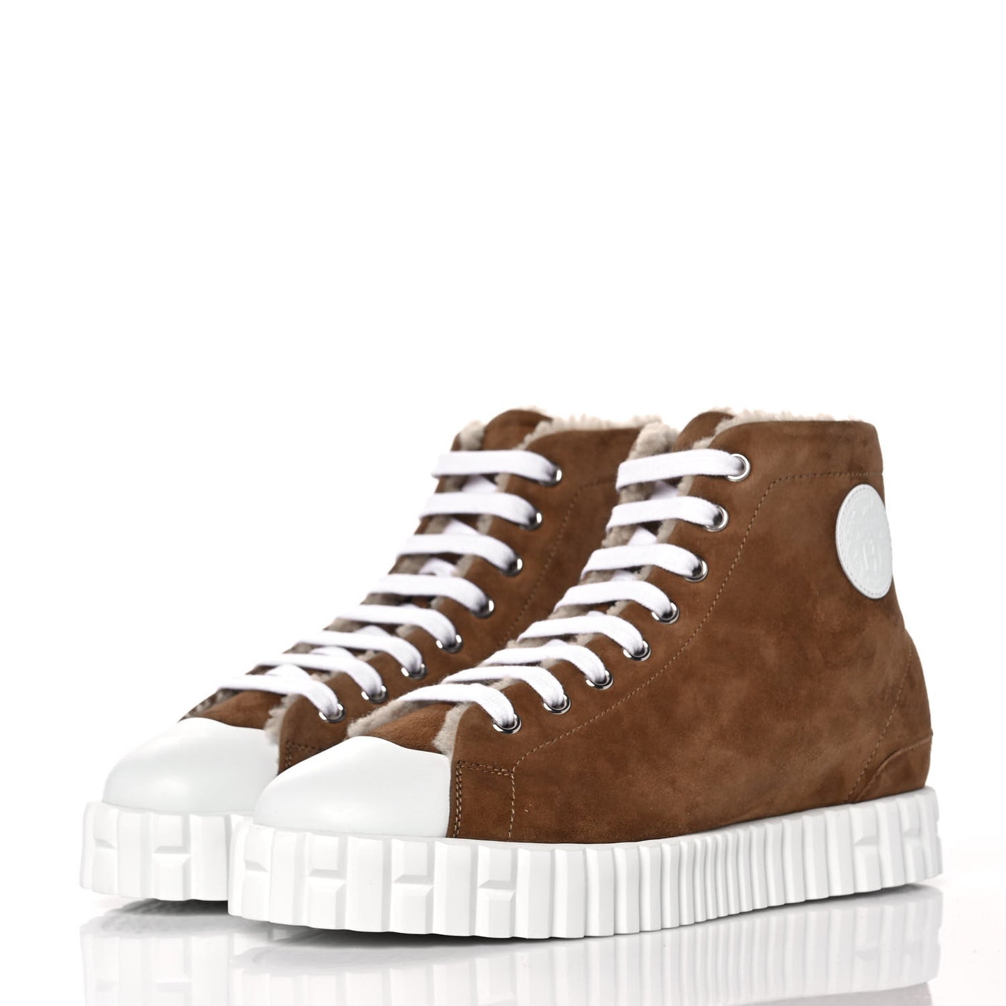 Woolskin Calfskin Womens Climb Sneakers 37 Brun Fume