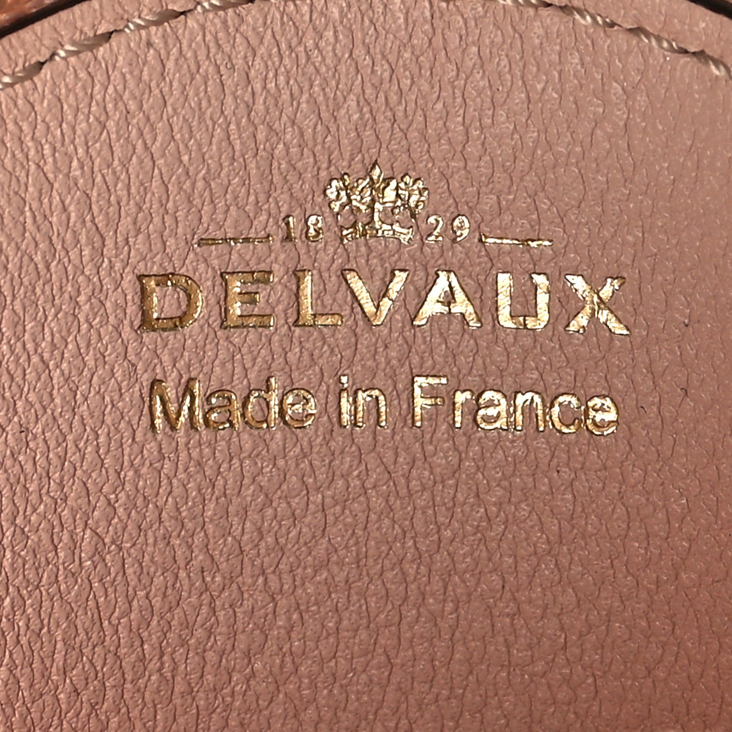 Delvaux Grained Calfskin Visite Masquée Round Coin Purse Nude 6 of 7