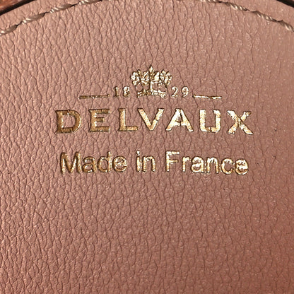 Delvaux Grained Calfskin Visite Masquée Round Coin Purse Nude 6 of 7