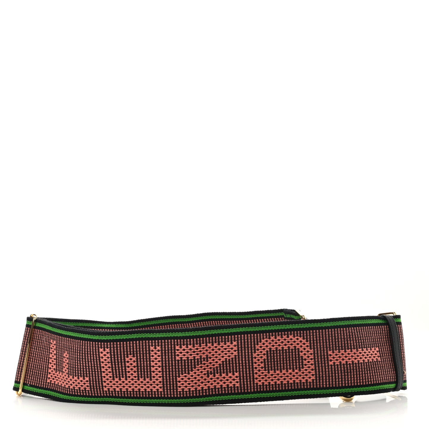 Cannete Ribbon Poly Vitello Century Logo Adjustable Strap You Coral Green