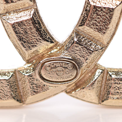 Chanel Studded CC Pin Brooch Gold 4 of 5