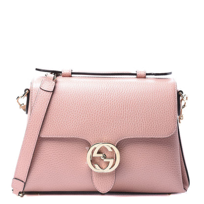 Gucci Dollar Calfskin Interlocking G Top Handle Shoulder Bag Soft Pink 1 of 11