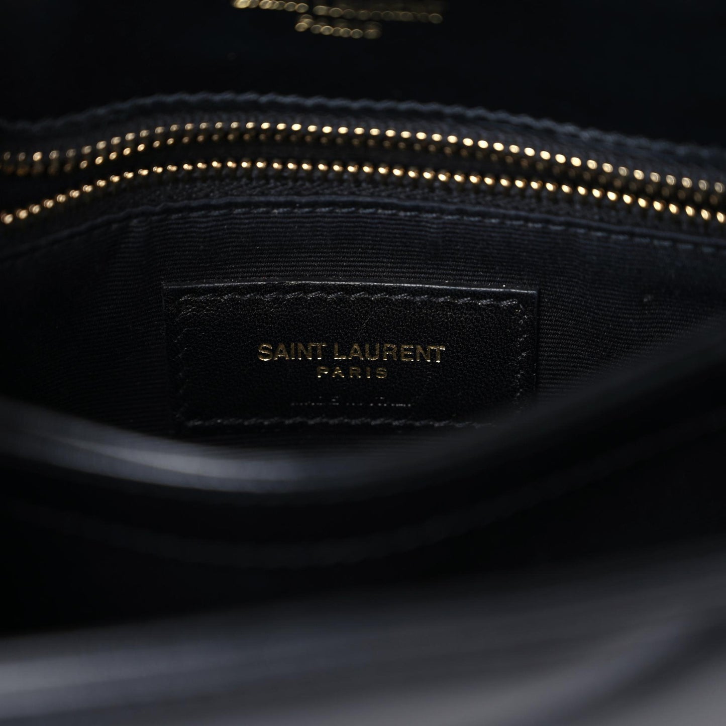 Calfskin Y Quilted Monogram Toy Loulou Crossbody Bag Black