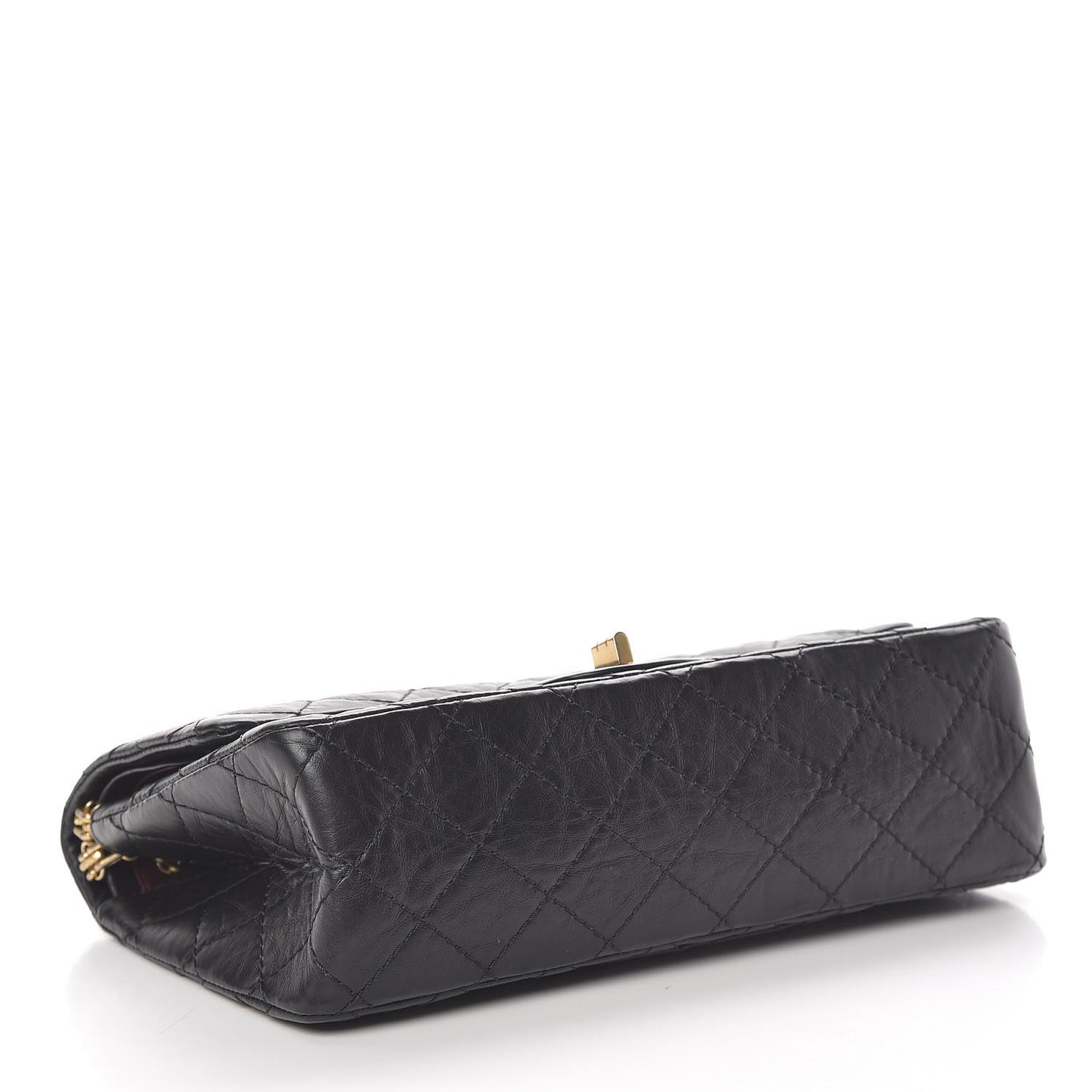 Aged Calfskin Quilted 2.55 Reissue 225 Flap Black