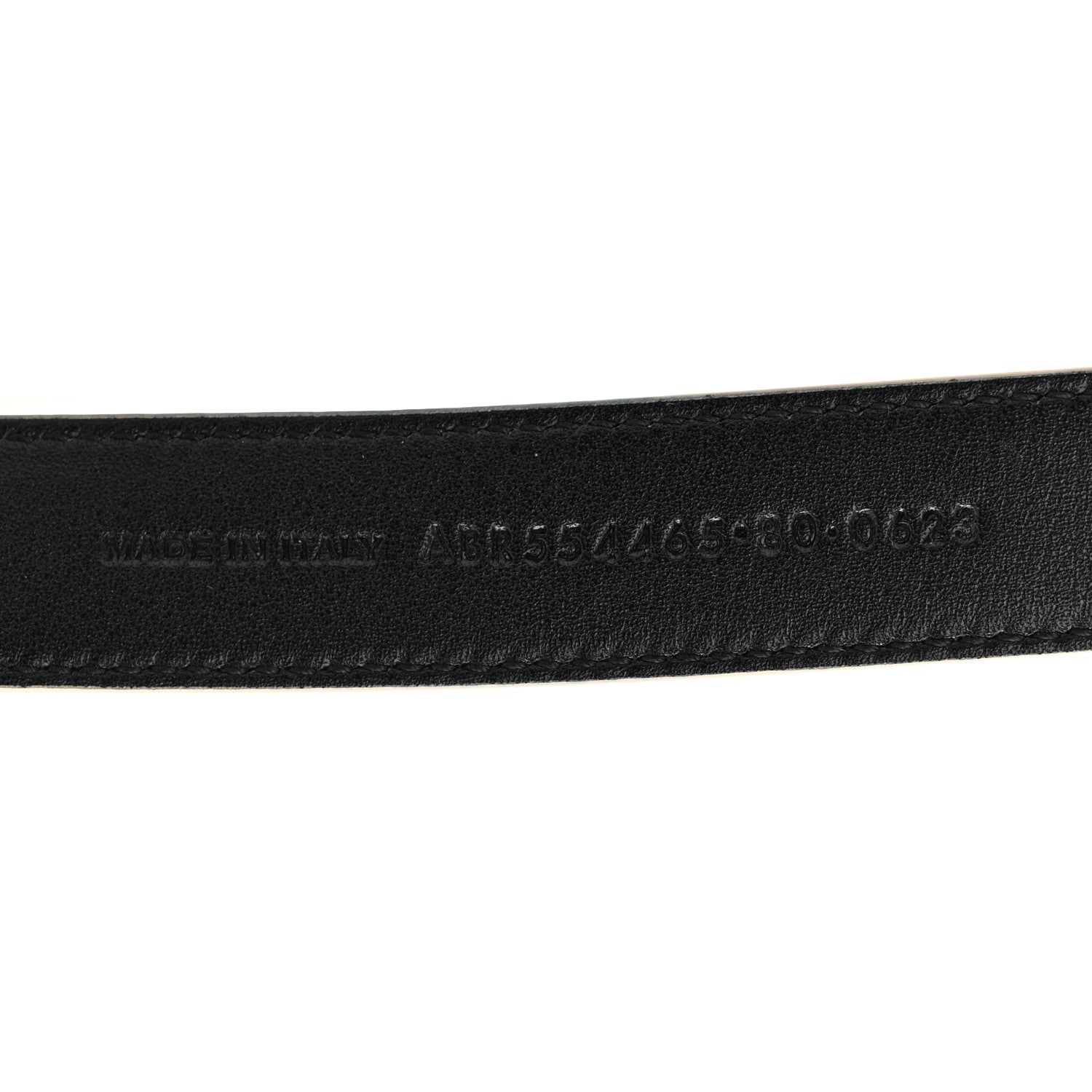 Saint Laurent Smooth Calfskin Monogram Square Buckle Belt 80 32 Dark Beige 5 of 5