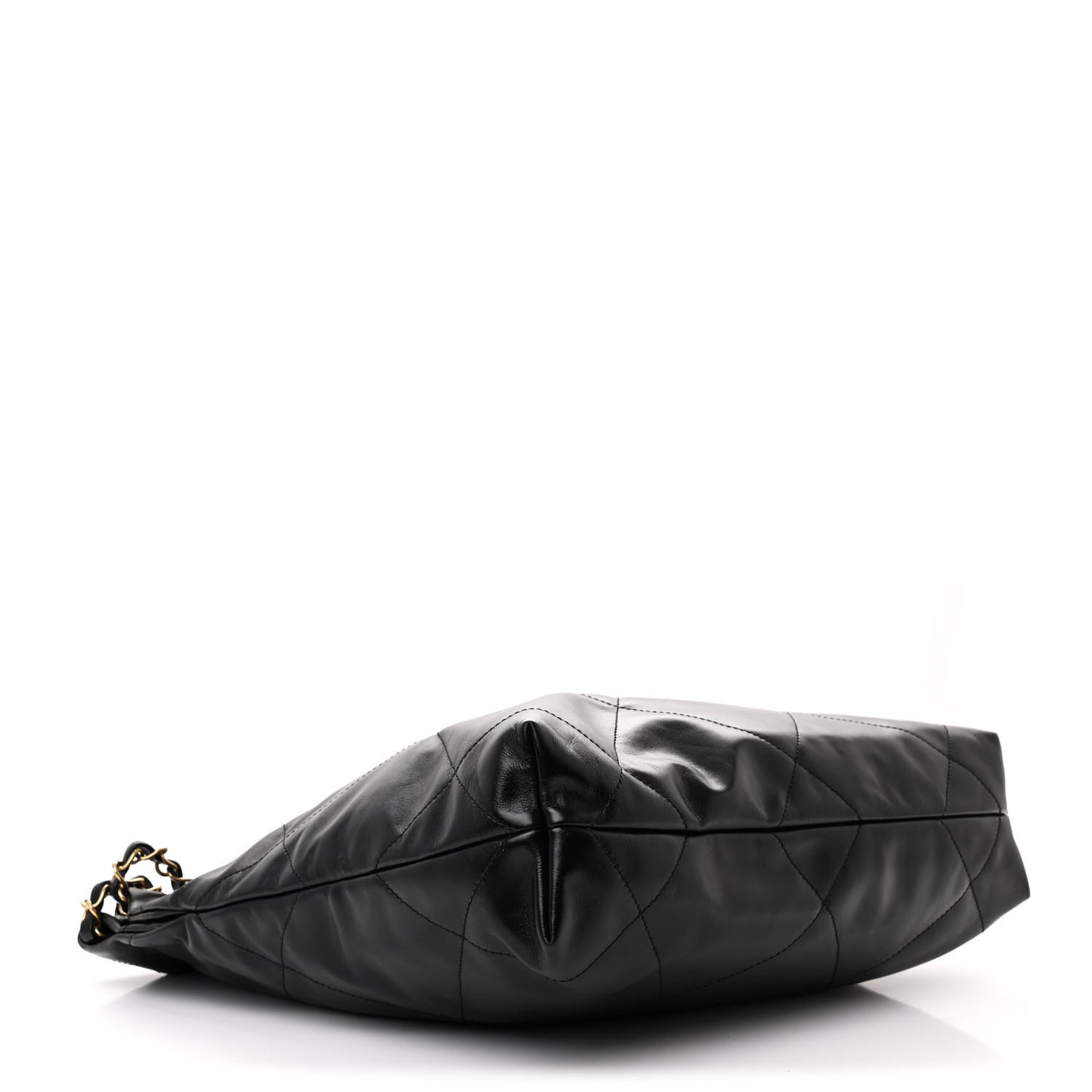 Shiny Calfskin Quilted Small Chanel 22 Black