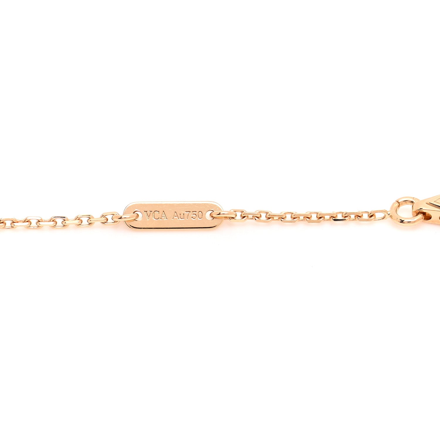 Van Cleef & Arpels 18K Yellow Gold Mother of Pearl Sweet Alhambra Pendant Necklace 5 of 6