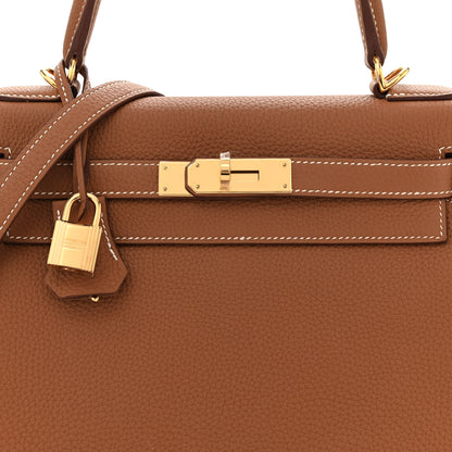 Hermes Togo Kelly Retourne 28 Gold 8 of 12