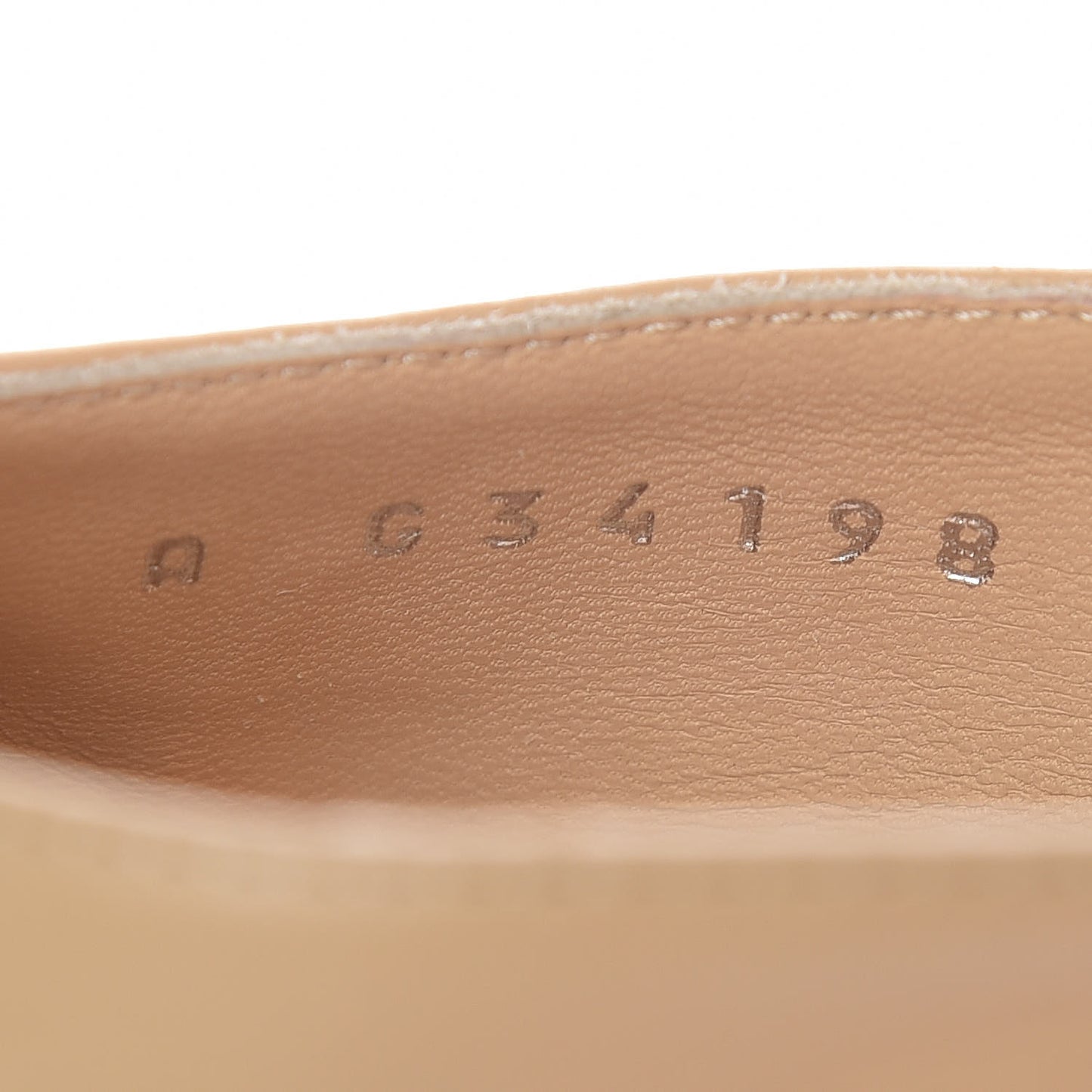 Lambskin Cap Toe CC Flats 38 Beige Black