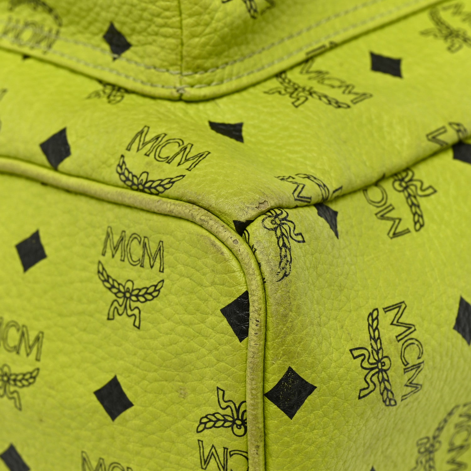 MCM Visetos Crown Stud Large Stark Backpack Green 14 of 23