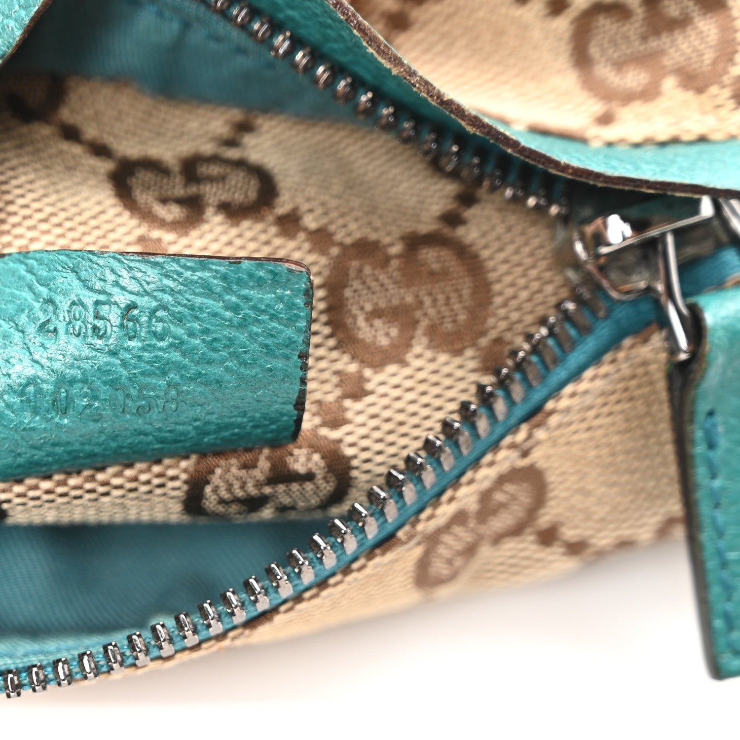 Gucci GG Monogram Web Double Pocket Belt Bag Turquoise 7 of 10