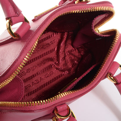 Prada Saffiano Lux Mini Promenade Tote Peonia 5 of 12