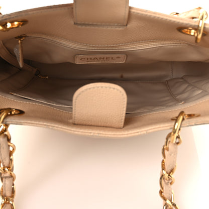 Chanel Caviar Quilted Petit Shopping Tote PST Beige Clair 5 of 15