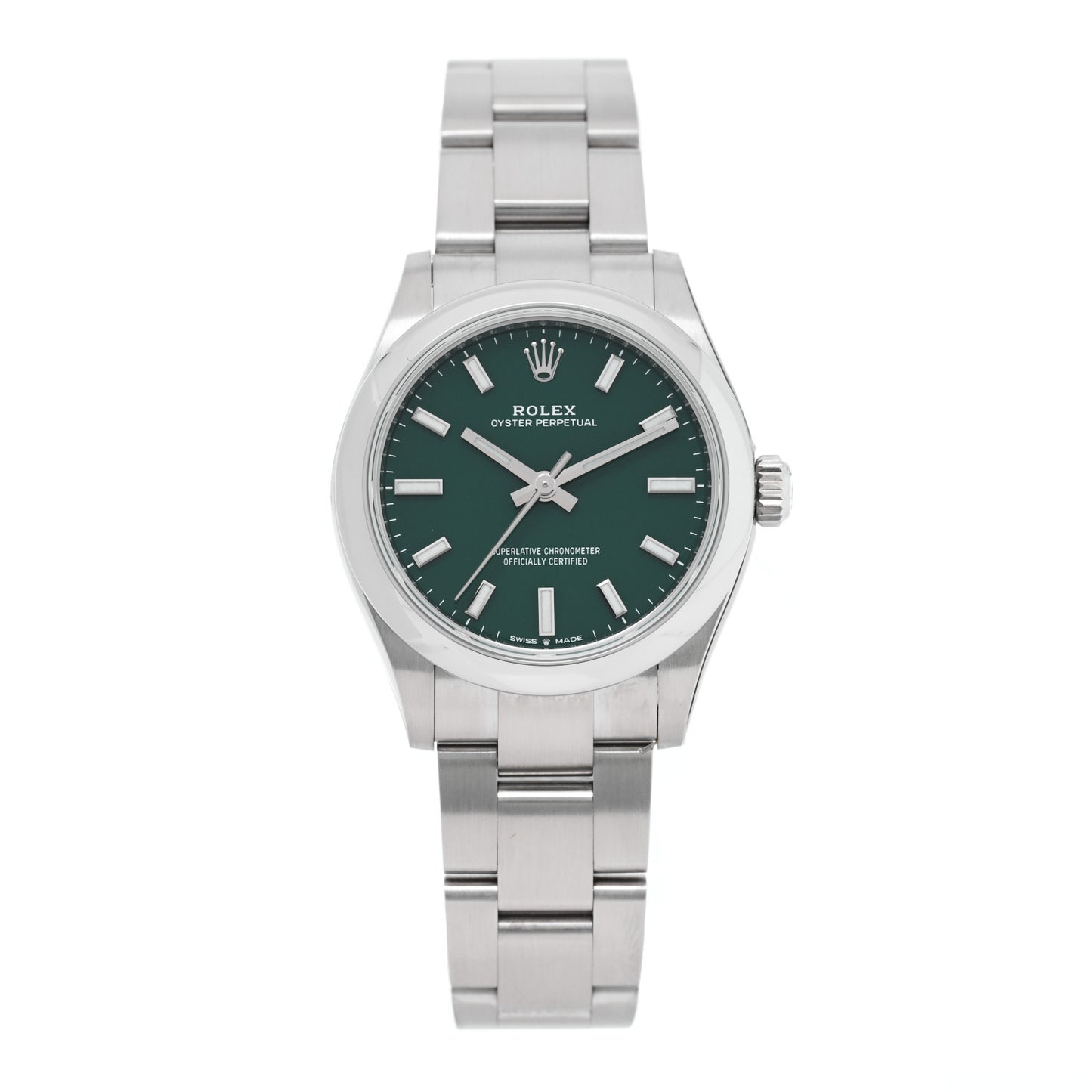 Stainless Steel 31mm Oyster Perpetual Watch Green 277200