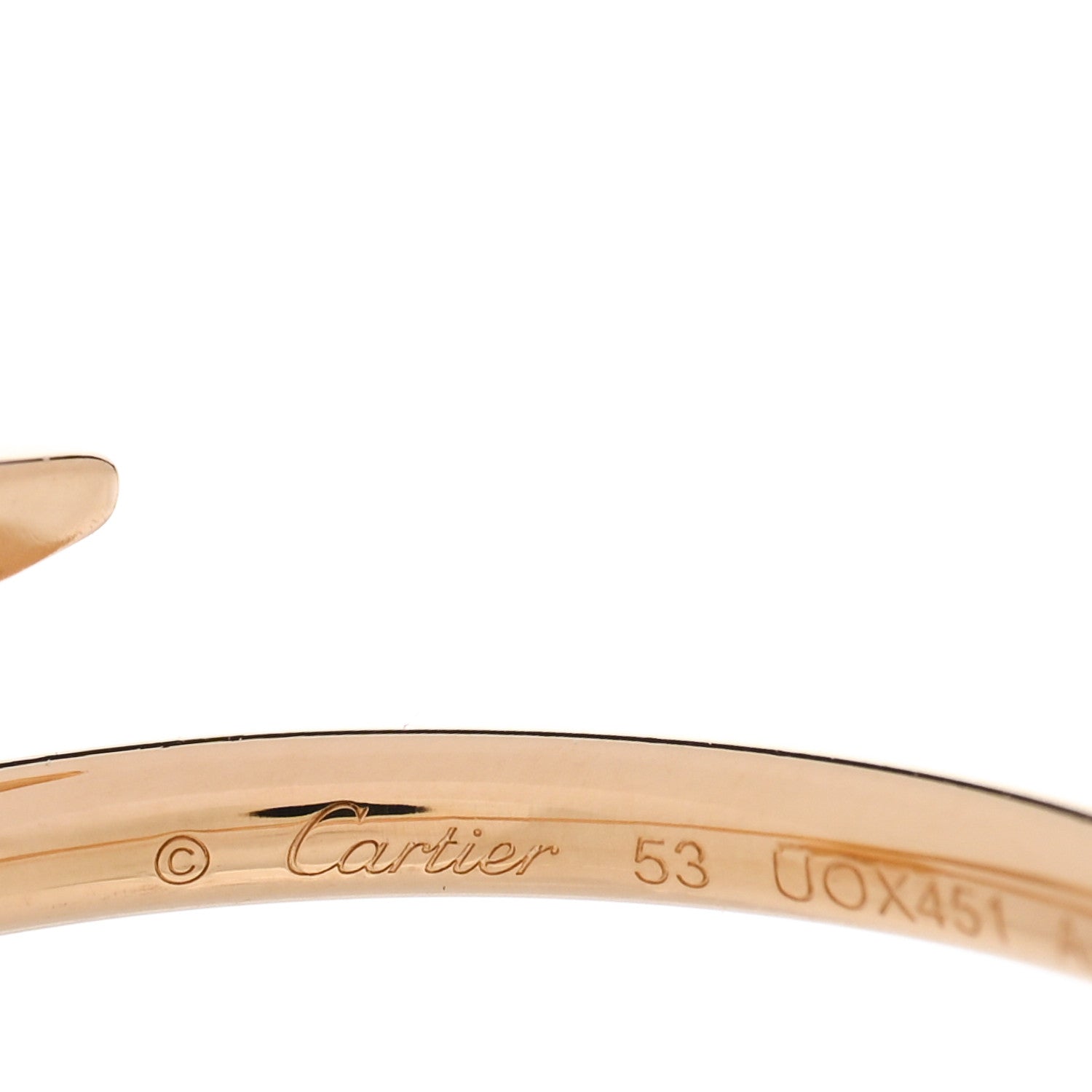 Cartier 18K Yellow Gold Small Juste Un Clou Ring 53 6.25 4 of 5