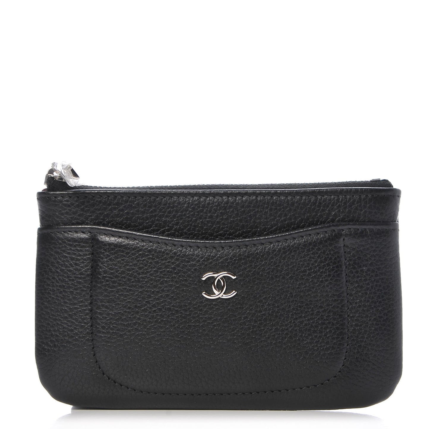 Grained Calfskin Small Neo Executive Cosmetic Case Black