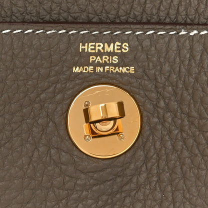 Hermes Taurillon Clemence Mini Lindy 20 Etoupe 6 of 11