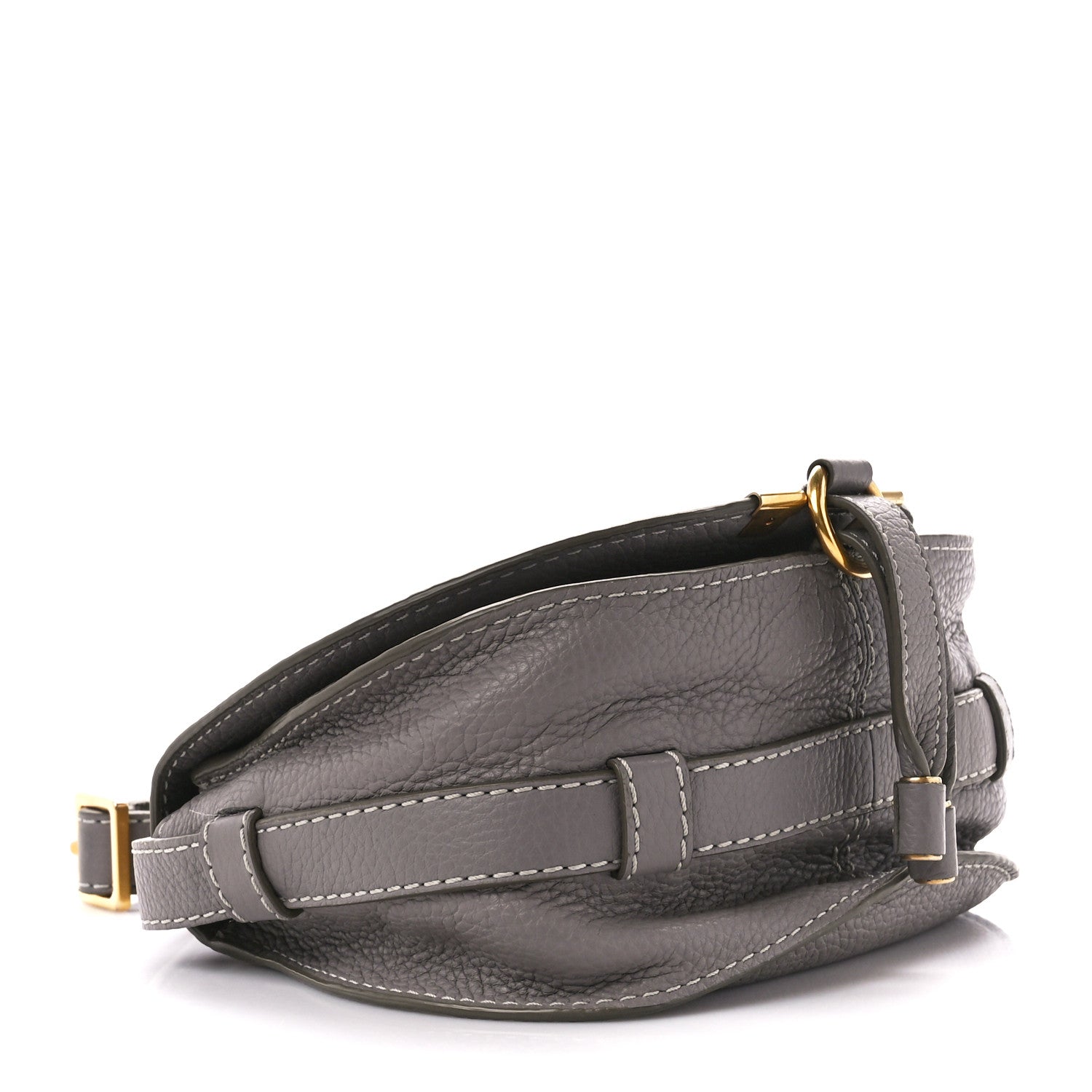 Chloe Calfskin Mini Marcie Round Crossbody Bag Cashmere Grey 4 of 12