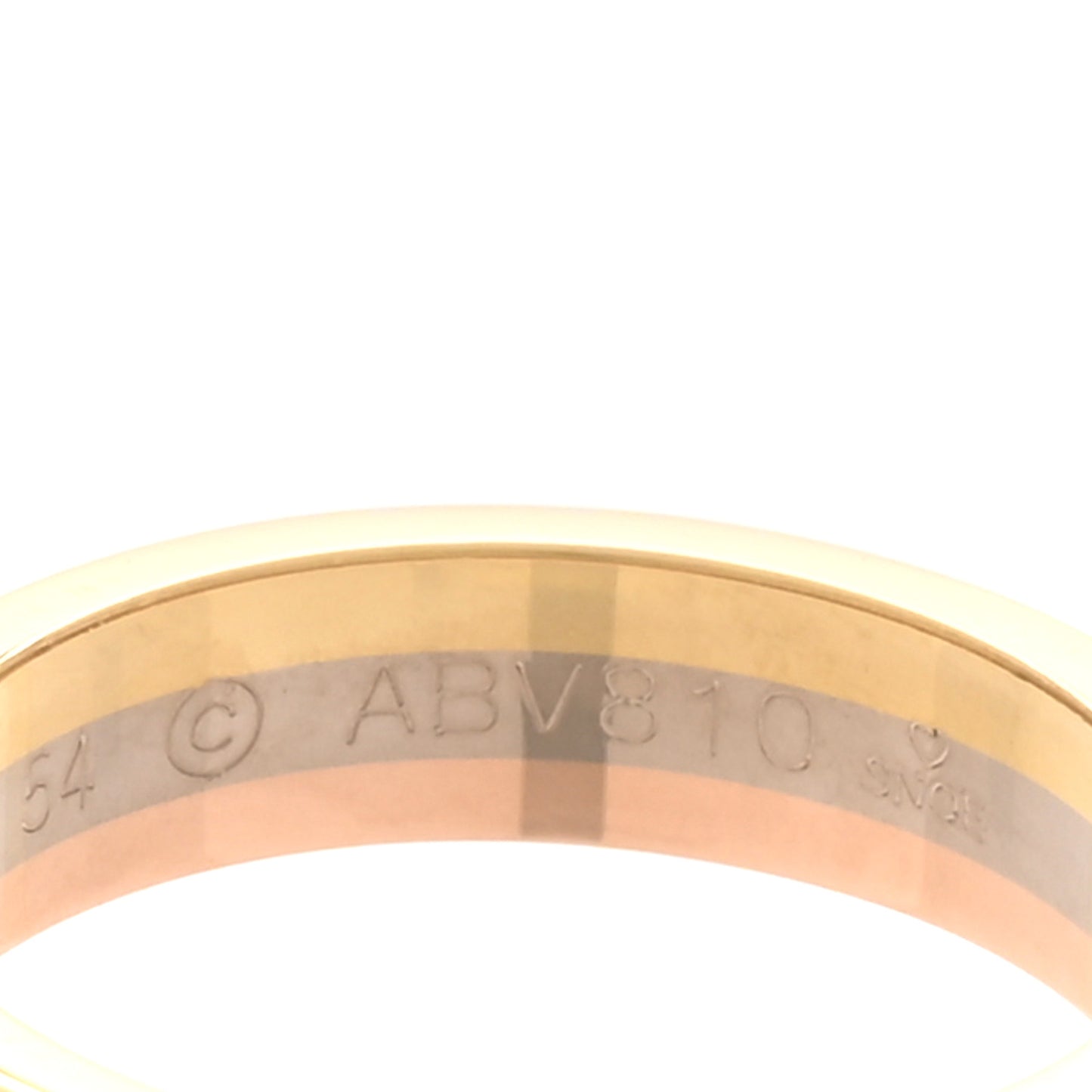 18K Pink White Yellow Gold 4.8mm Vendome Louis Cartier Wedding Band Ring 54 7