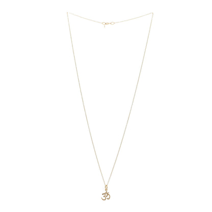 Jennifer Meyer 18K Yellow Gold Diamond Om Pendant Necklace 3 of 4
