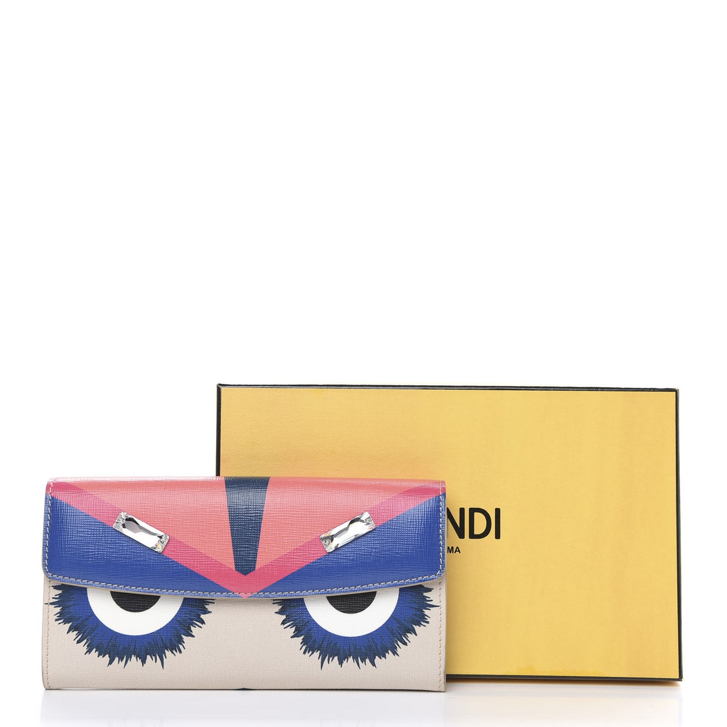 Vitello Elite Crystal Eye Monster Simply Continental Wallet Bellini Multicolor