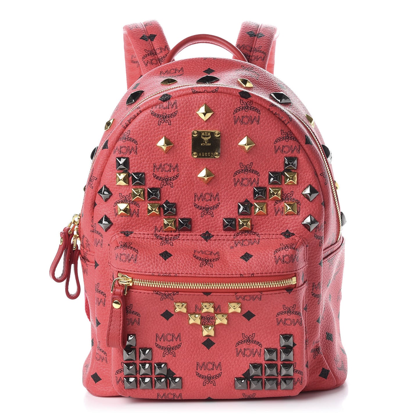 Visetos Studded Small Stark Backpack Corail