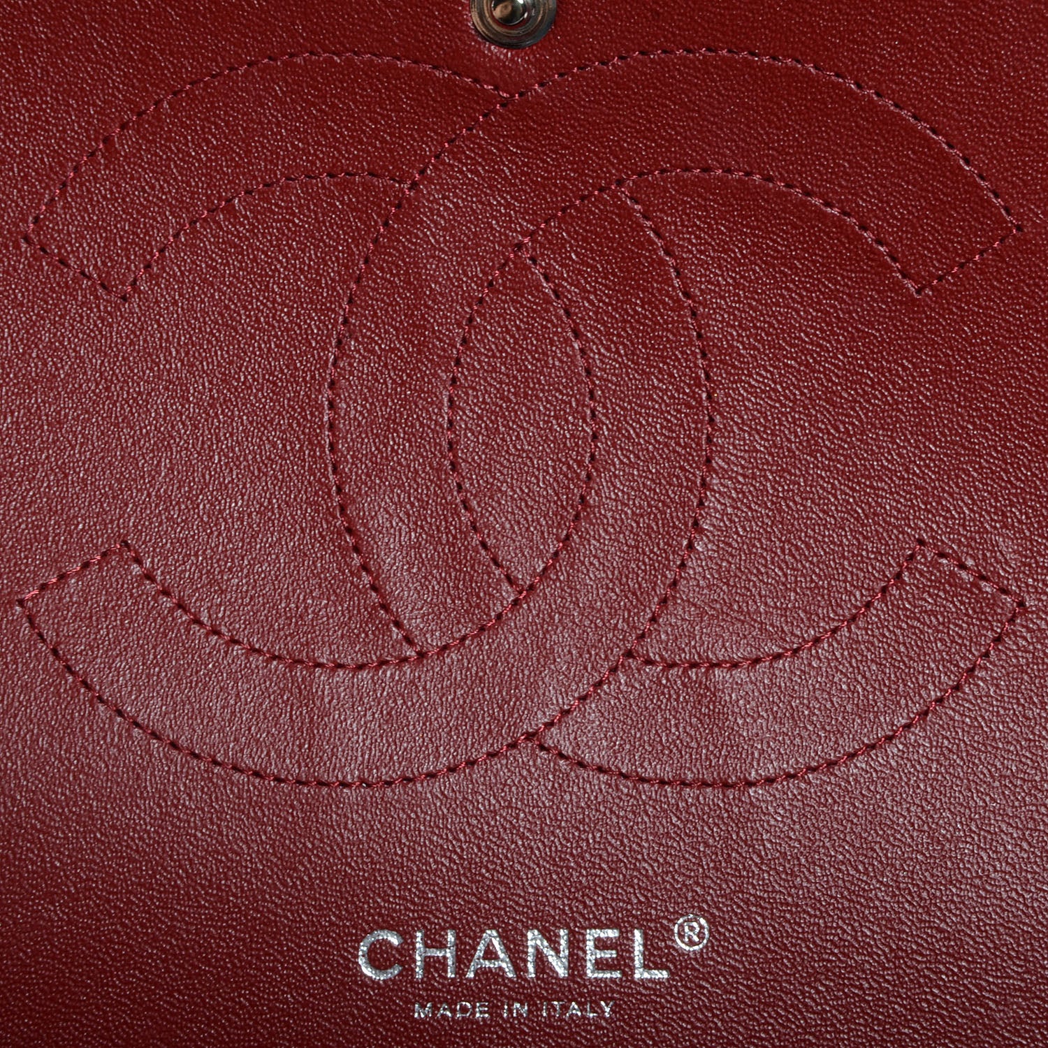 Chanel Caviar Jumbo Double Flap Dark Red 7 of 8