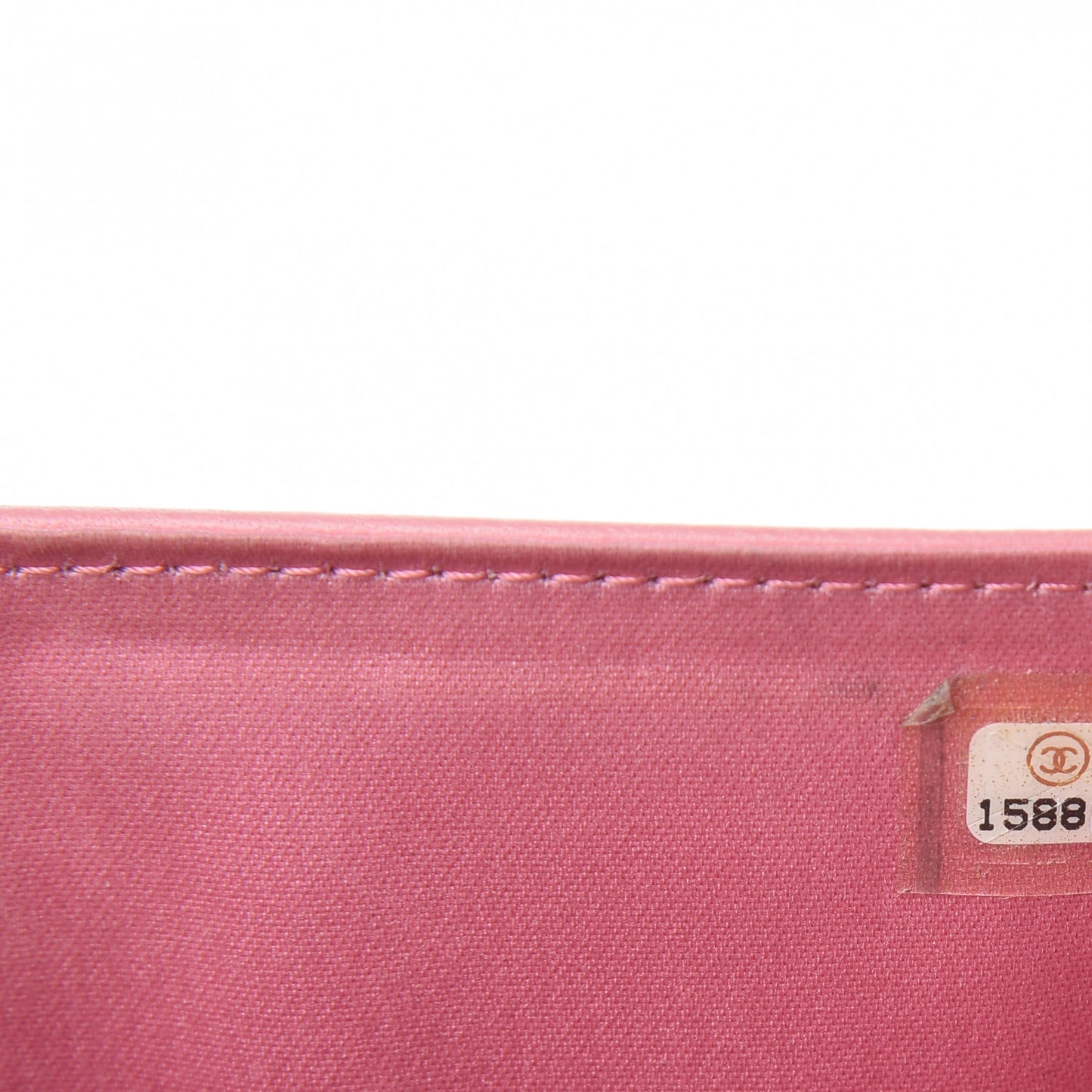 Lambskin Embossed Camellia Large Gusset Flap Wallet Pink