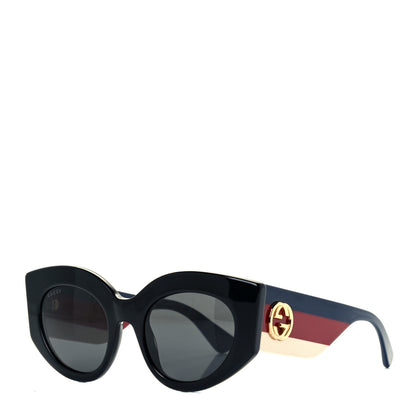 Gucci Acetate Oversized Rectangle Frame Web Sunglasses GG 0275/S Black 1 of 8