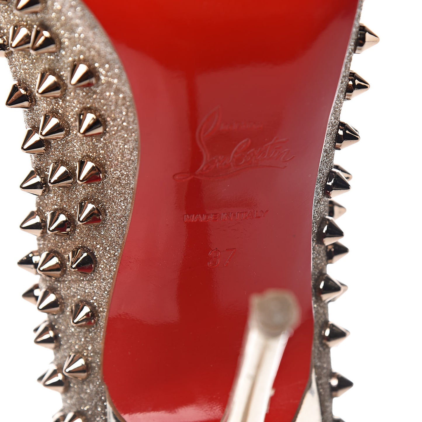 Glitter Mini Specchio Follies Spikes 120 Pumps 37 Ivory Colombe
