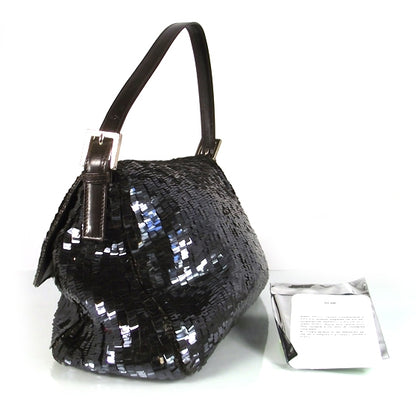 Fendi Sequin Paillettes LTD ED Shoulder Bag Black Rainbow 3 of 13
