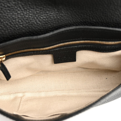 Gucci Pebbled Calfskin Medium Soho Flap Crossbody Black 5 of 11