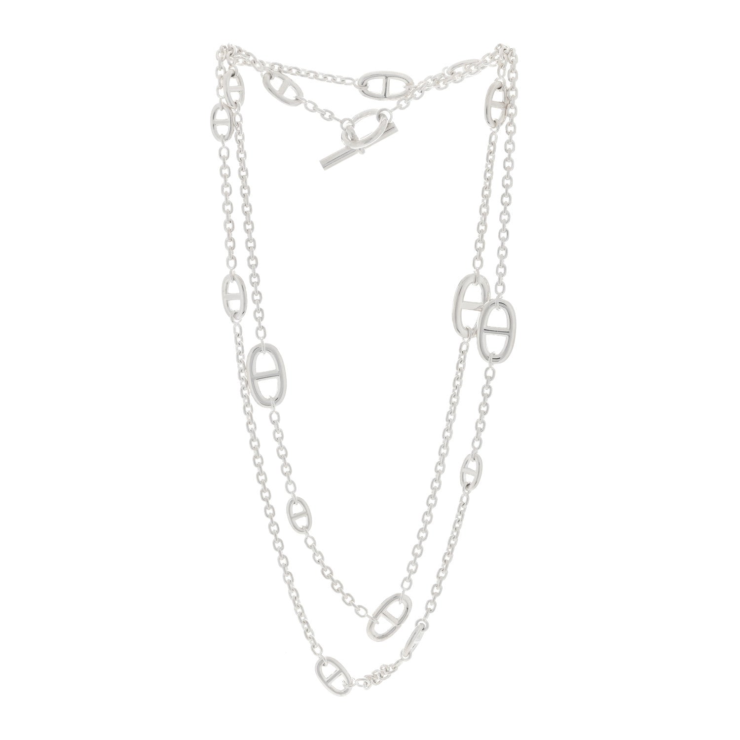 Hermes Sterling Silver Farandole Necklace 120 2 of 3