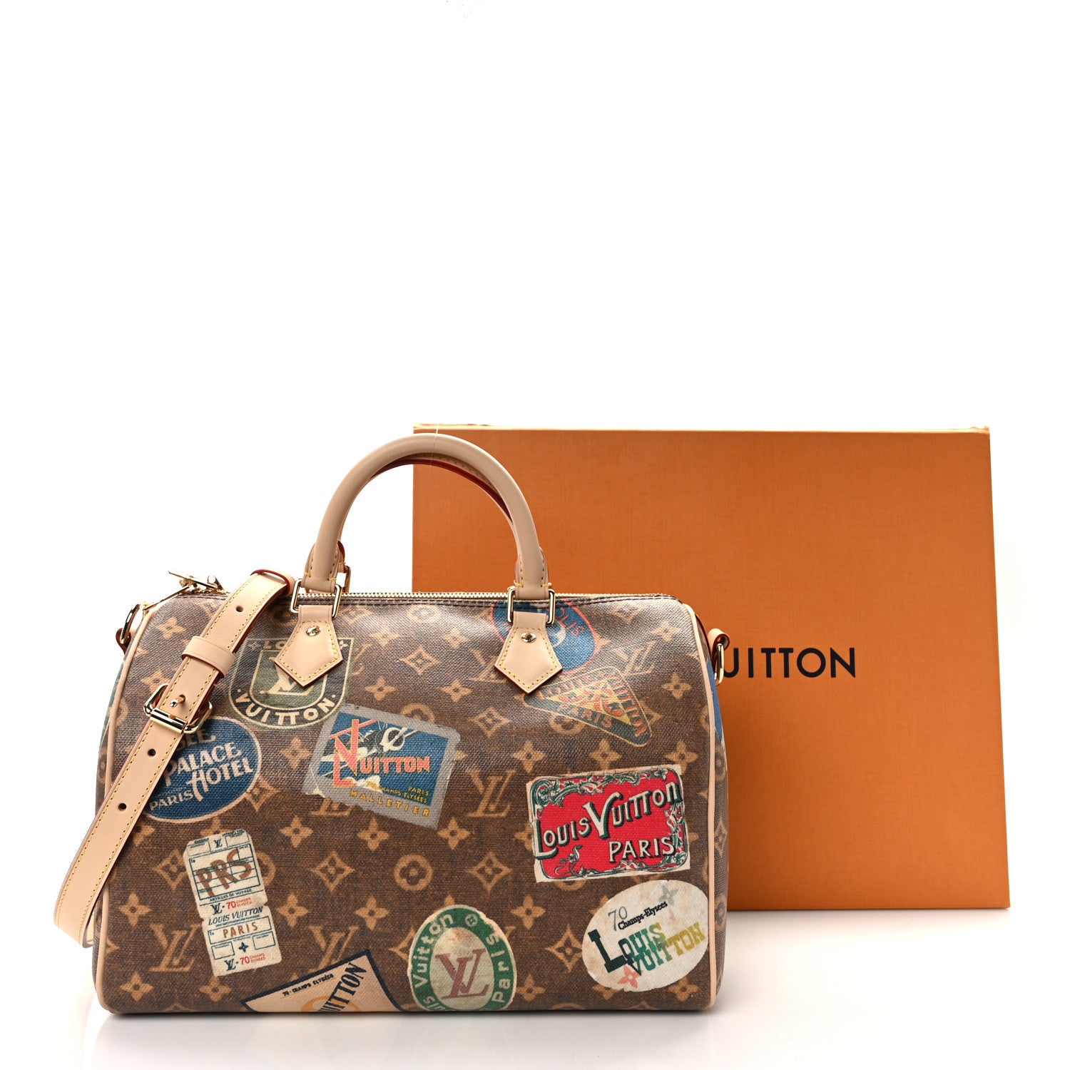 Louis Vuitton Monogram Hotel Labels Speedy Bandouliere 30 1535164
