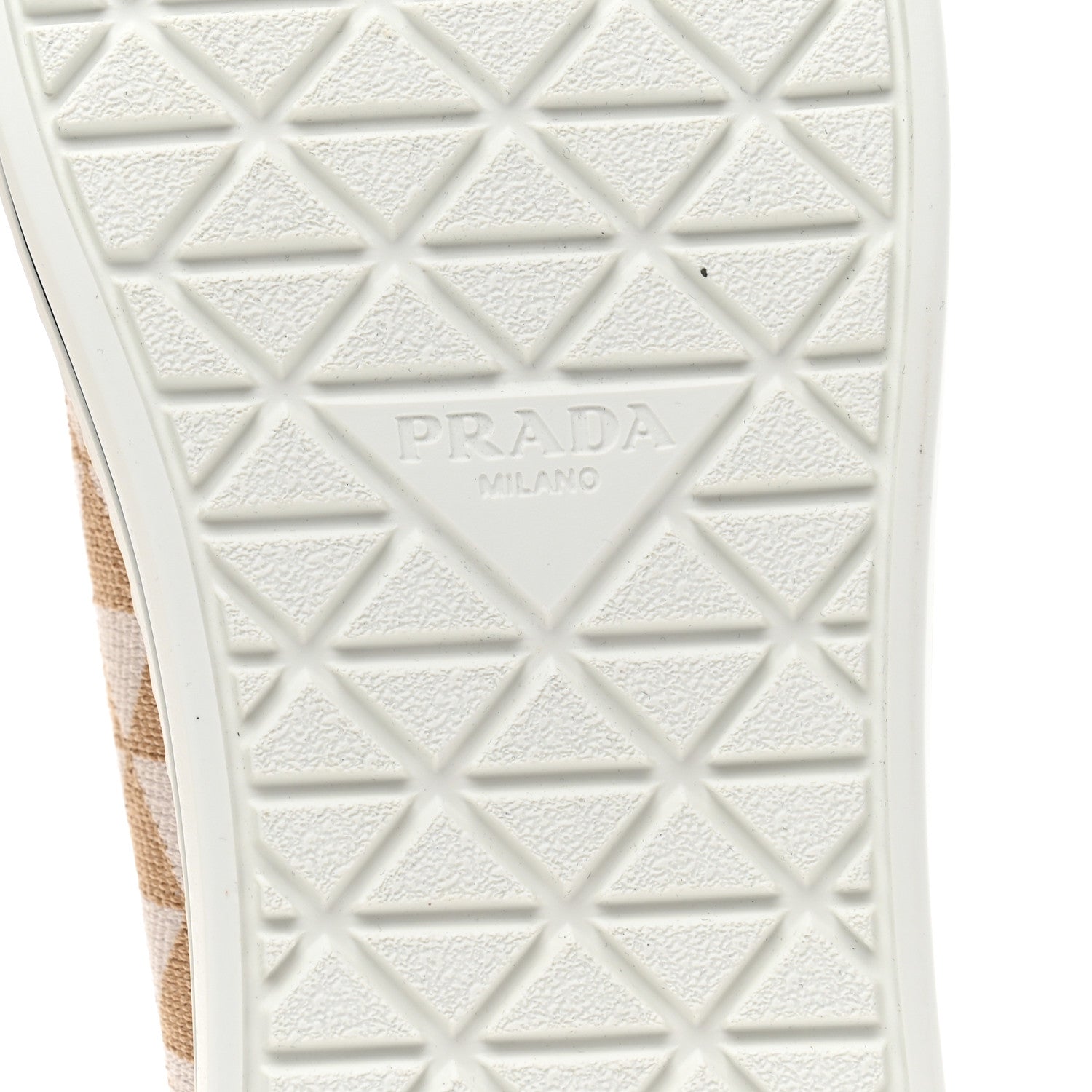 Prada Jacquard Trianglolo Symbole Embroidered Metal Triangle Logo Slip On Sneakers 38 Corda Talco 7 of 10