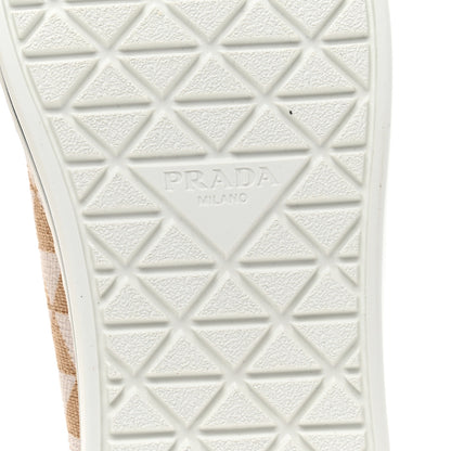 Prada Jacquard Trianglolo Symbole Embroidered Metal Triangle Logo Slip On Sneakers 38 Corda Talco 7 of 10
