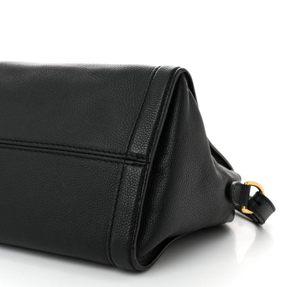 Alexander McQueen Pebbled Calfskin Small Skull Padlock Zip Around Tote Black 10 of 10