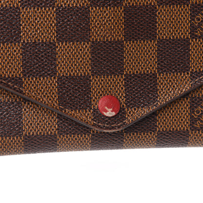 Louis Vuitton Damier Ebene Josephine Wallet Red 7 of 7