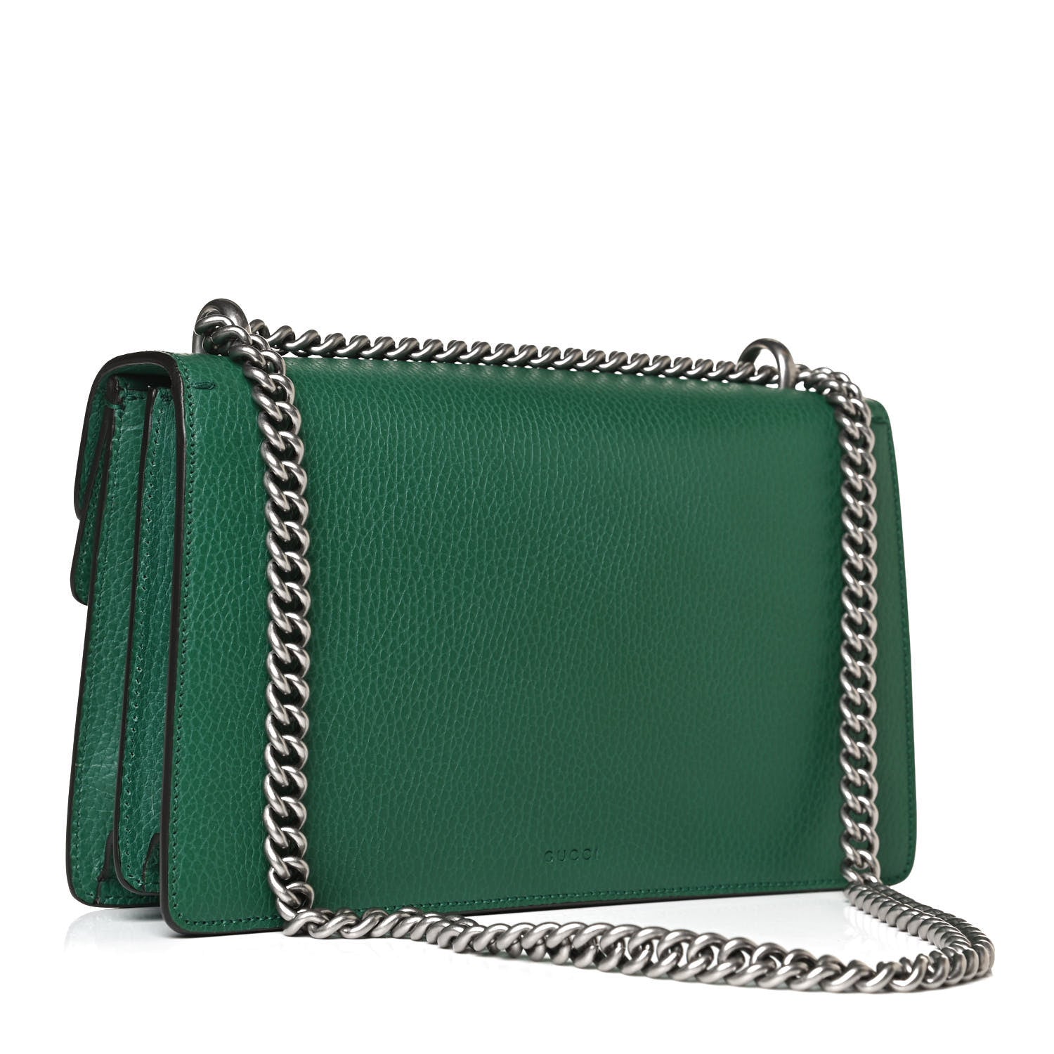 Gucci Pebbled Calfskin Small Dionysus Shoulder Bag Emerald 3 of 14