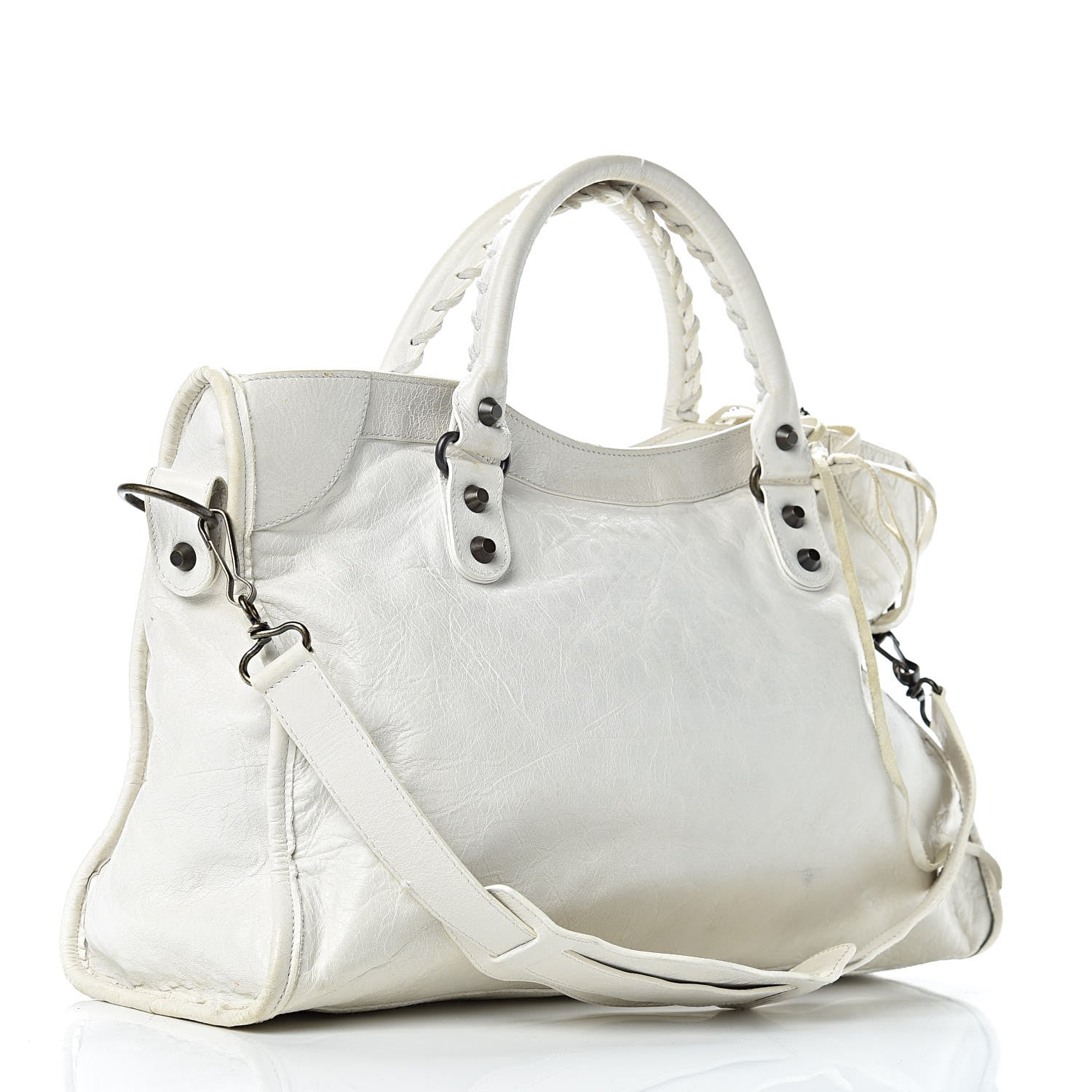 Balenciaga Agneau Classic Hardware City White 3 of 17