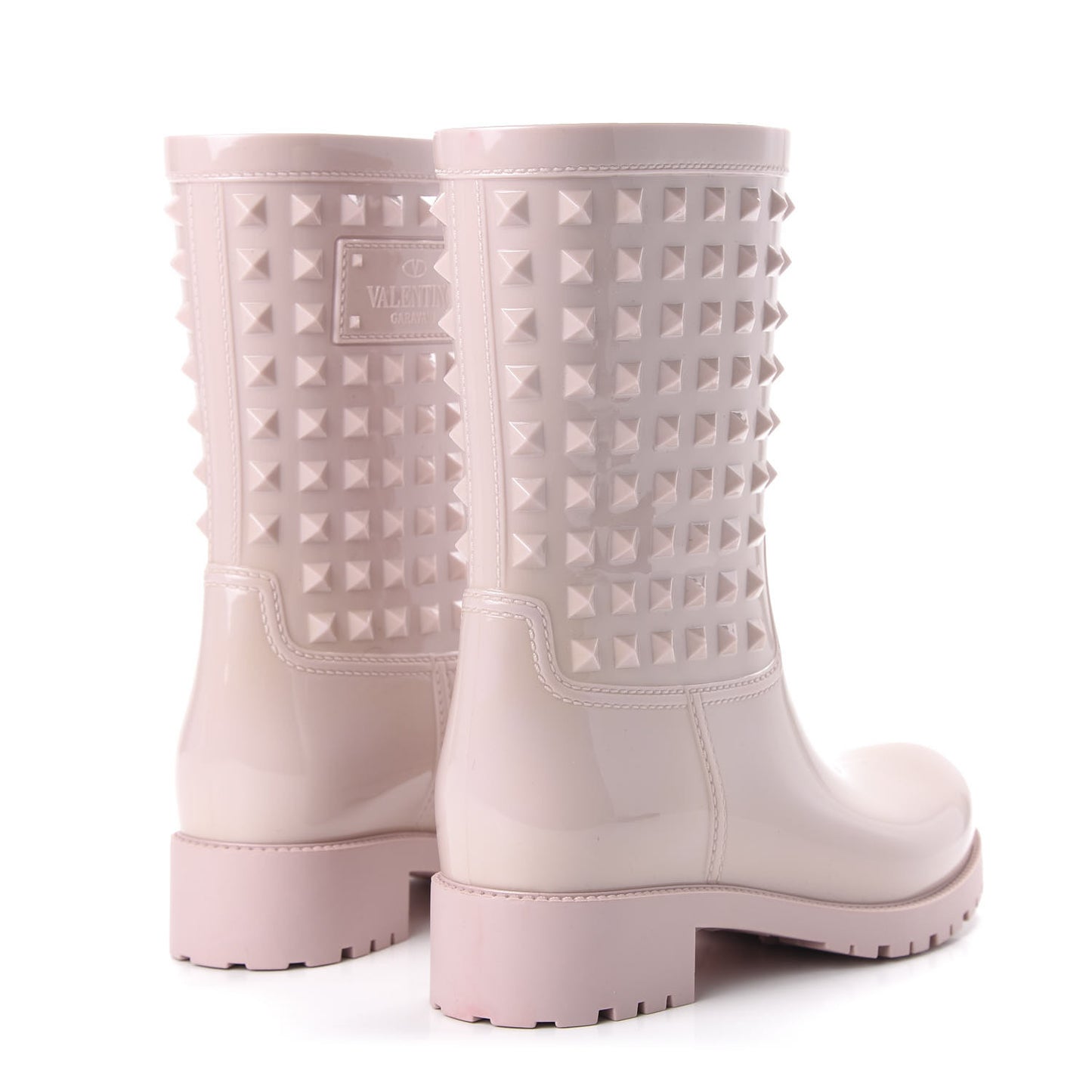 Rubber Rockstud Short Rainboots 37 Water Rose