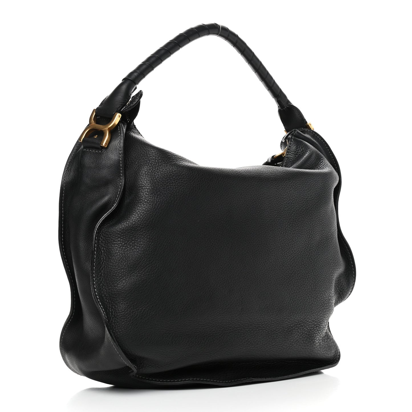 Calfskin Large Marcie Hobo Black