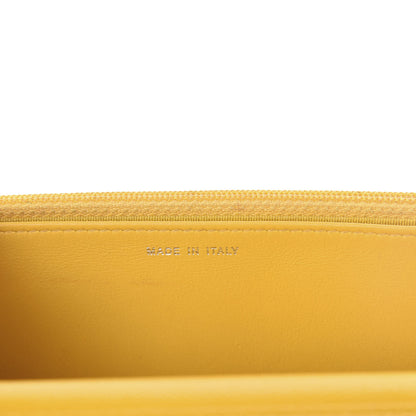 Chanel Caviar Chevron Quilted Wallet On Chain WOC Yellow 7 of 11