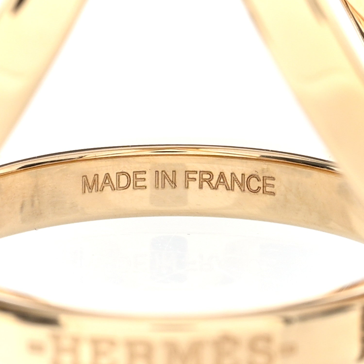 Hermes Permabrass Gold Plated Trio Scarf Ring 3 of 3