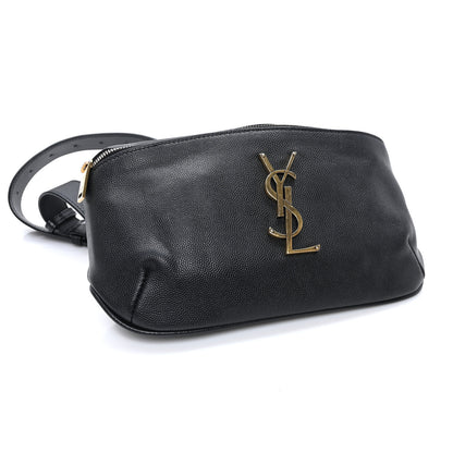 Saint Laurent Grain De Poudre Monogram Belt Bag Black 4 of 10