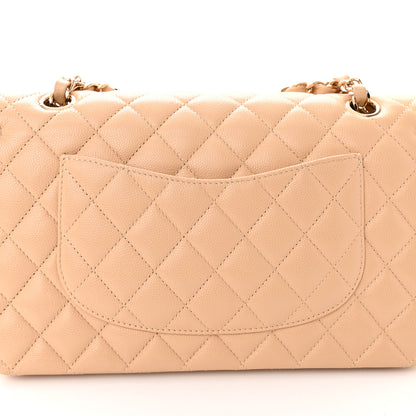 Chanel Caviar Quilted Medium Double Flap Beige 11 of 12