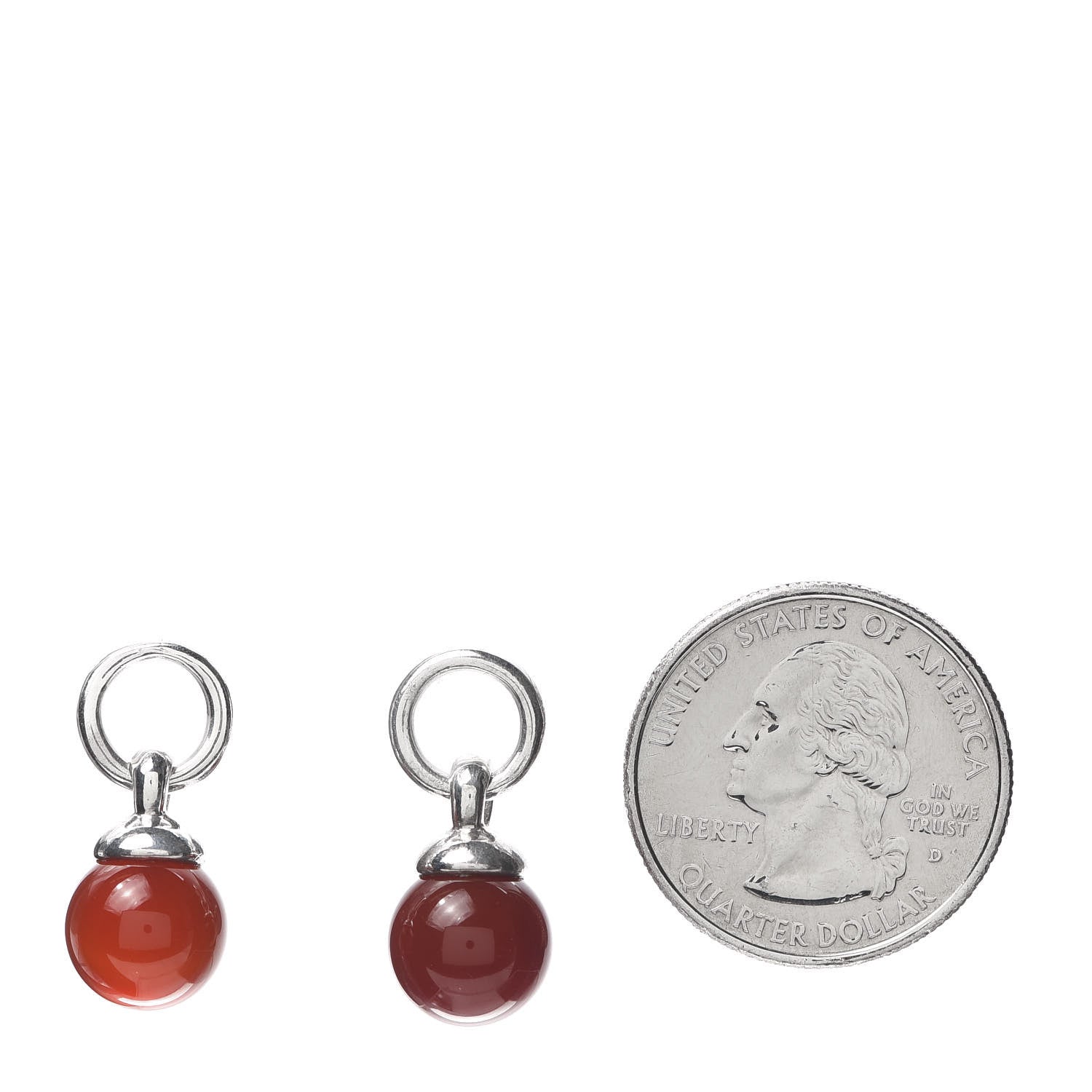 Tiffany Sterling Silver Carnelian Earring Enhancers 2 of 4