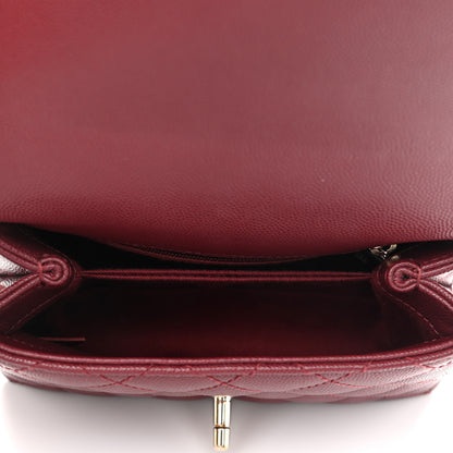 Chanel Caviar Quilted Extra Mini Coco Handle Flap Burgundy 5 of 11